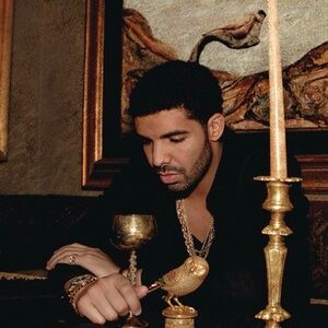 Drake Gold and Black Art Poster